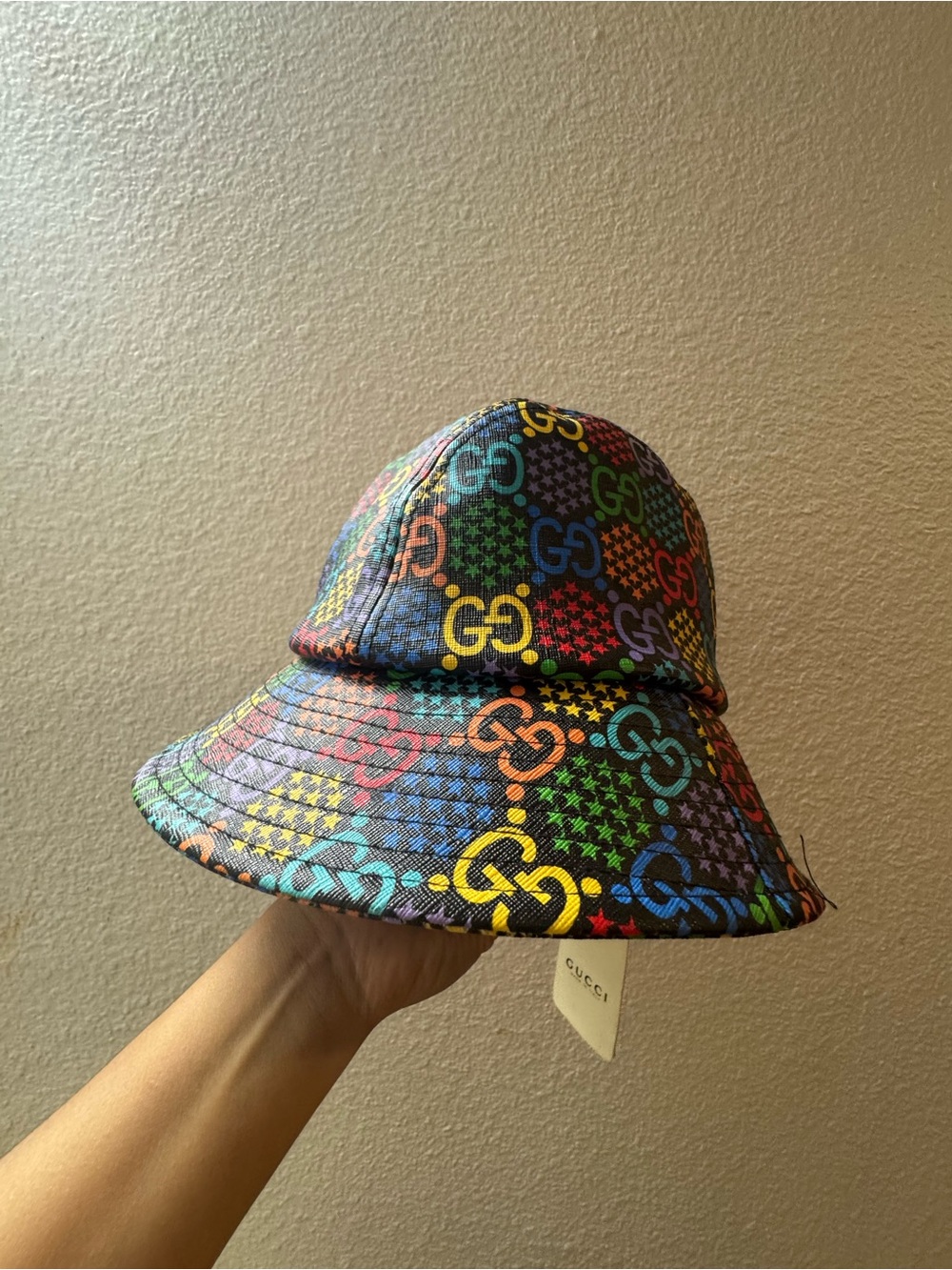 Gucci Rainbow Logo Bucket Hat - Women's Accessories